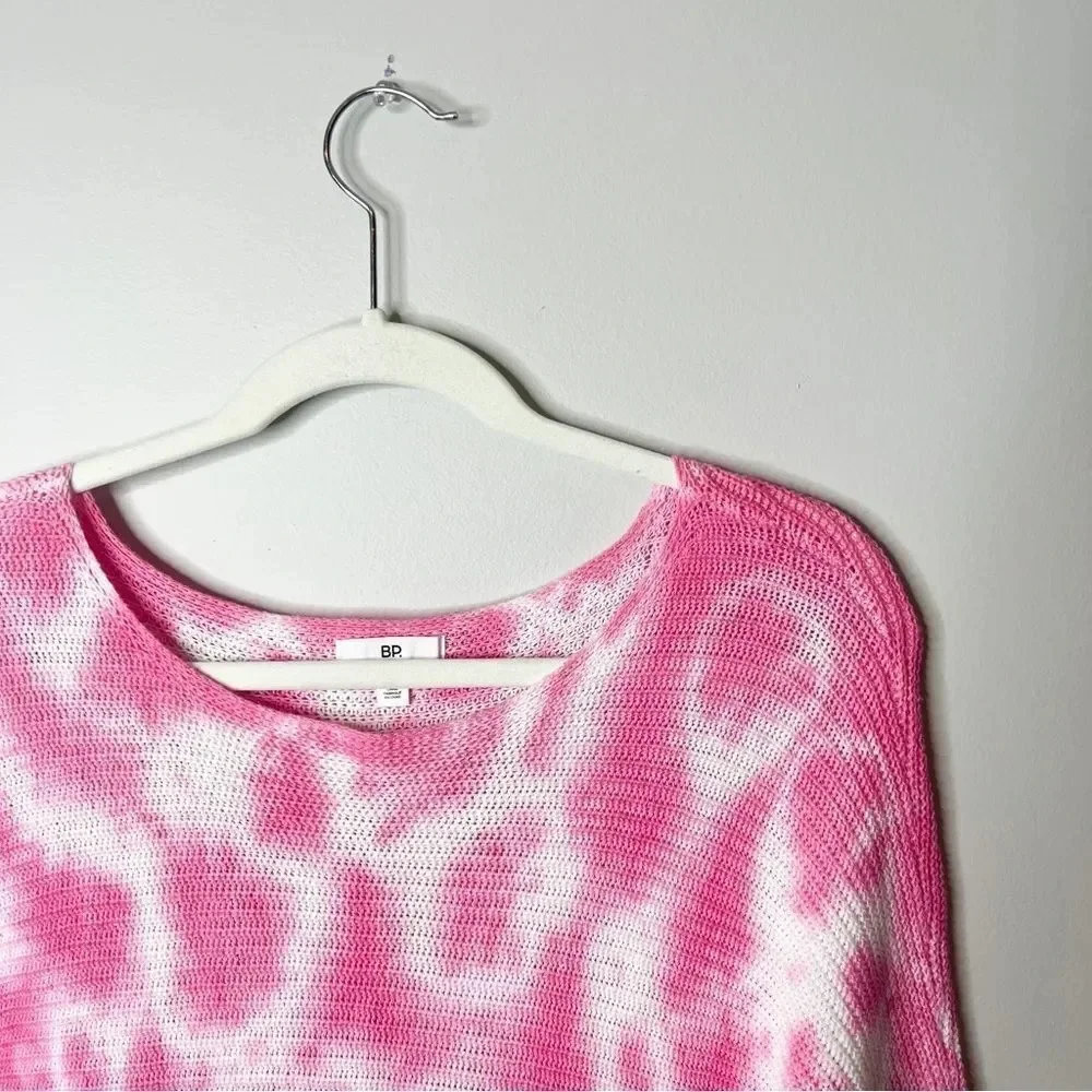 BP Pink Tie Dye Knit Sweater